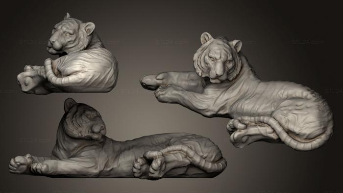 Figurines lions tigers sphinxes (Bengal Tiger, STKL_0272) 3D models for cnc
